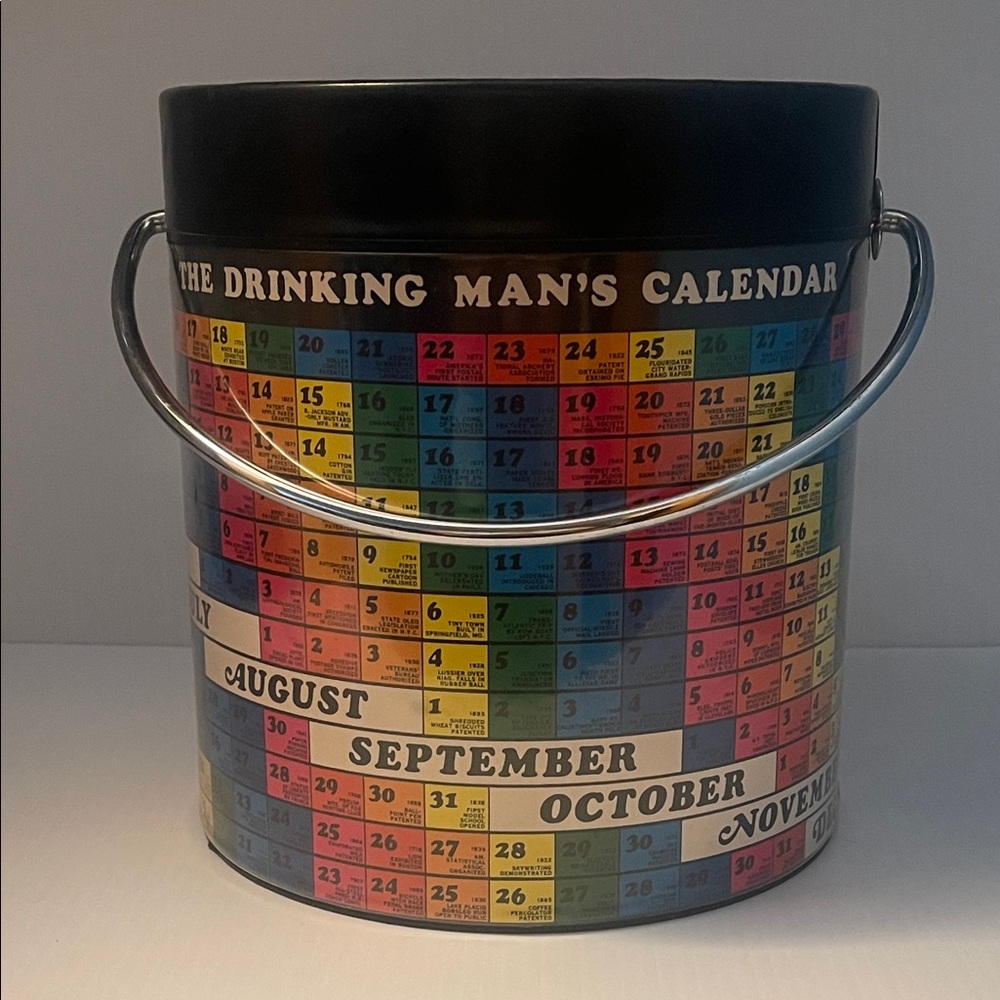 Colorful Drinking Man's Calendar Ice Bucket